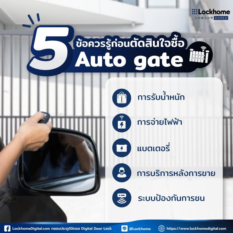 5 ข้อควรรู้ก่อนตัดสินใจซื้อ Auto gate
