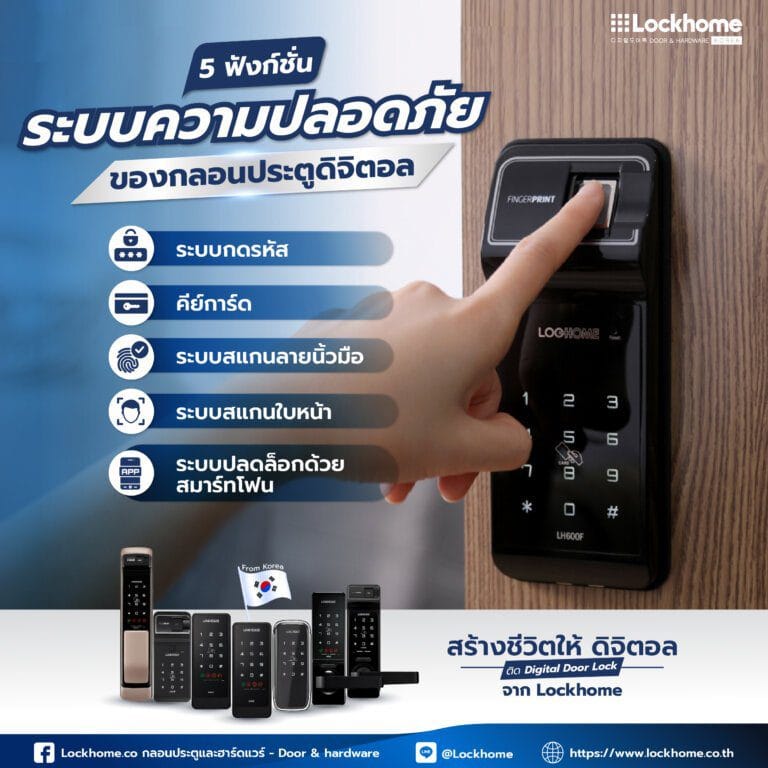 5 ฟังก์ชันระบบความปลอดภัยของกลอนประตูดิจิทัลที่ควรรู้