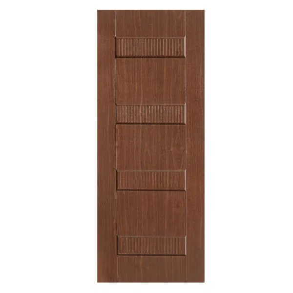 ประตู WPC ไม้สังเคราะห์ ลาย Modern6 สี Walnut Lockhome (LHD012BW) - Image 2