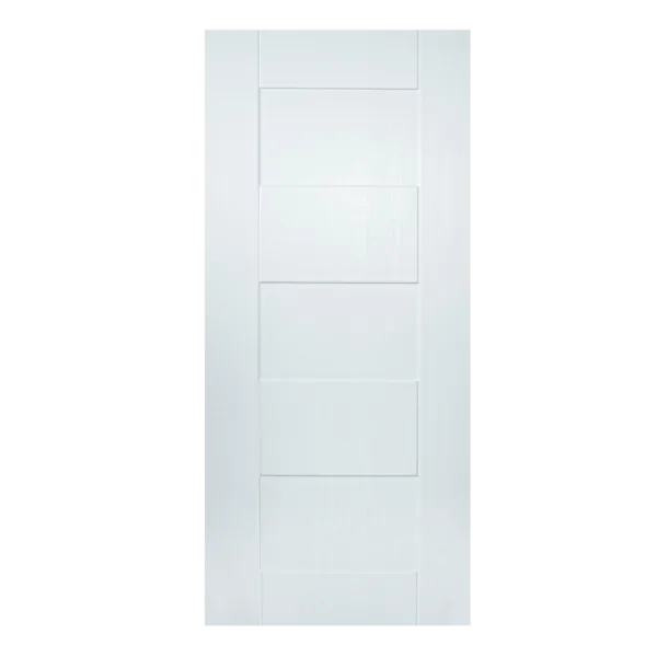 ประตู WPC ไม้สังเคราะห์ ลาย Modern4 สี White Lockhome (LHD009WH) - Image 2