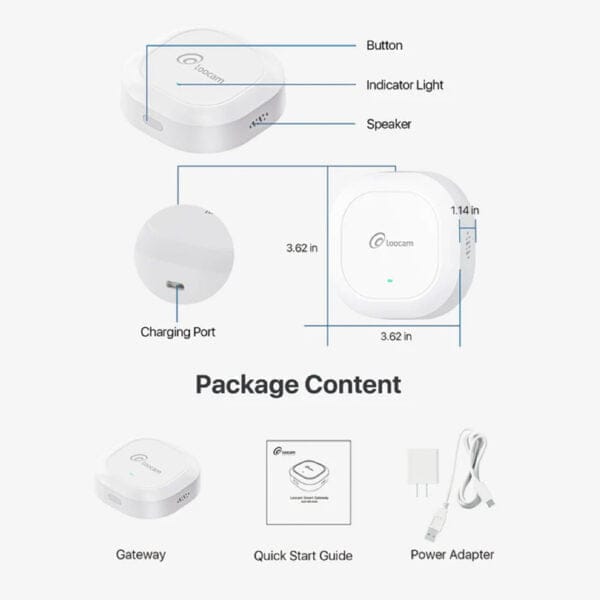 Loocam Zigbee Smart Gateway เกตเวย์ รองรับอุปกรณ์ย่อยสูงสุด 32 เครื่อง Zigbee 3.0 by Lockhome