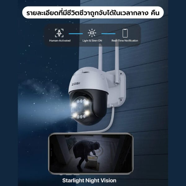 กล้องวงจรปิด 4K IP Security Camera C296 Lockhome