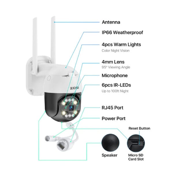 กล้องวงจรปิด 4K IP Security Camera C296 Lockhome