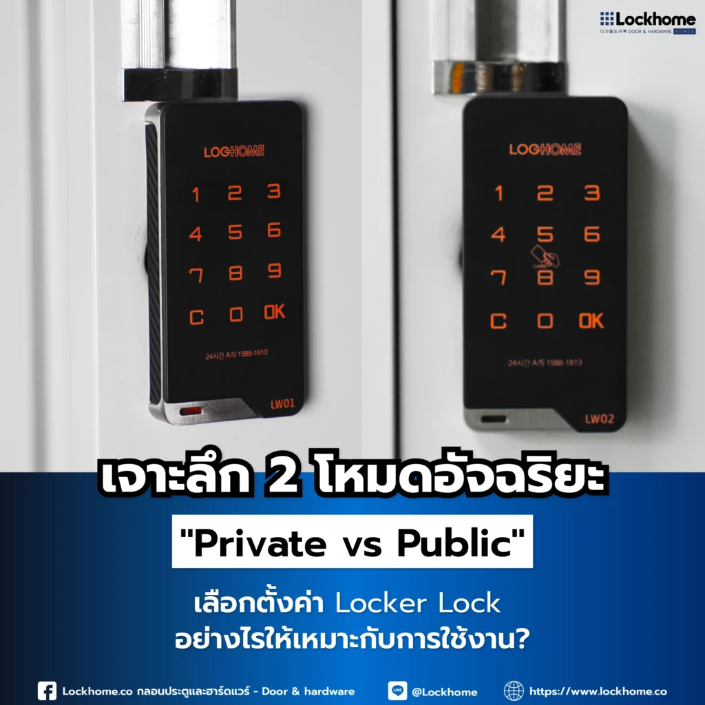 เจาะลึก 2 โหมดอัจฉริยะ "Private vs Public" เลือกตั้งค่า Locker Lock อย่างไรให้เหมาะกับการใช้งาน?