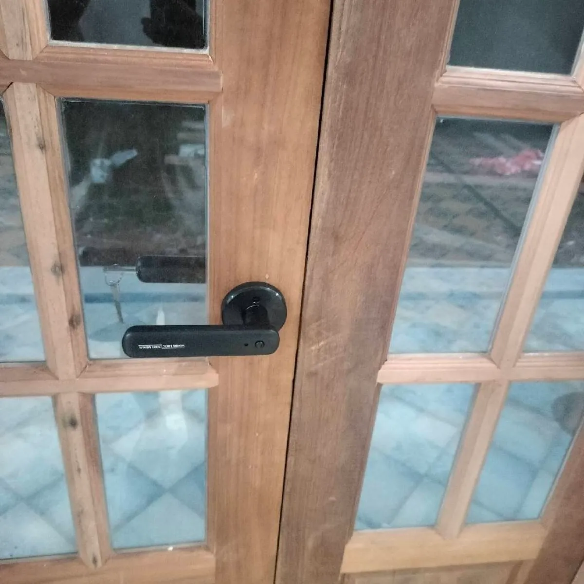 กลอนประตูดิจิตอล WoodyLock รุ่นก้านโยก