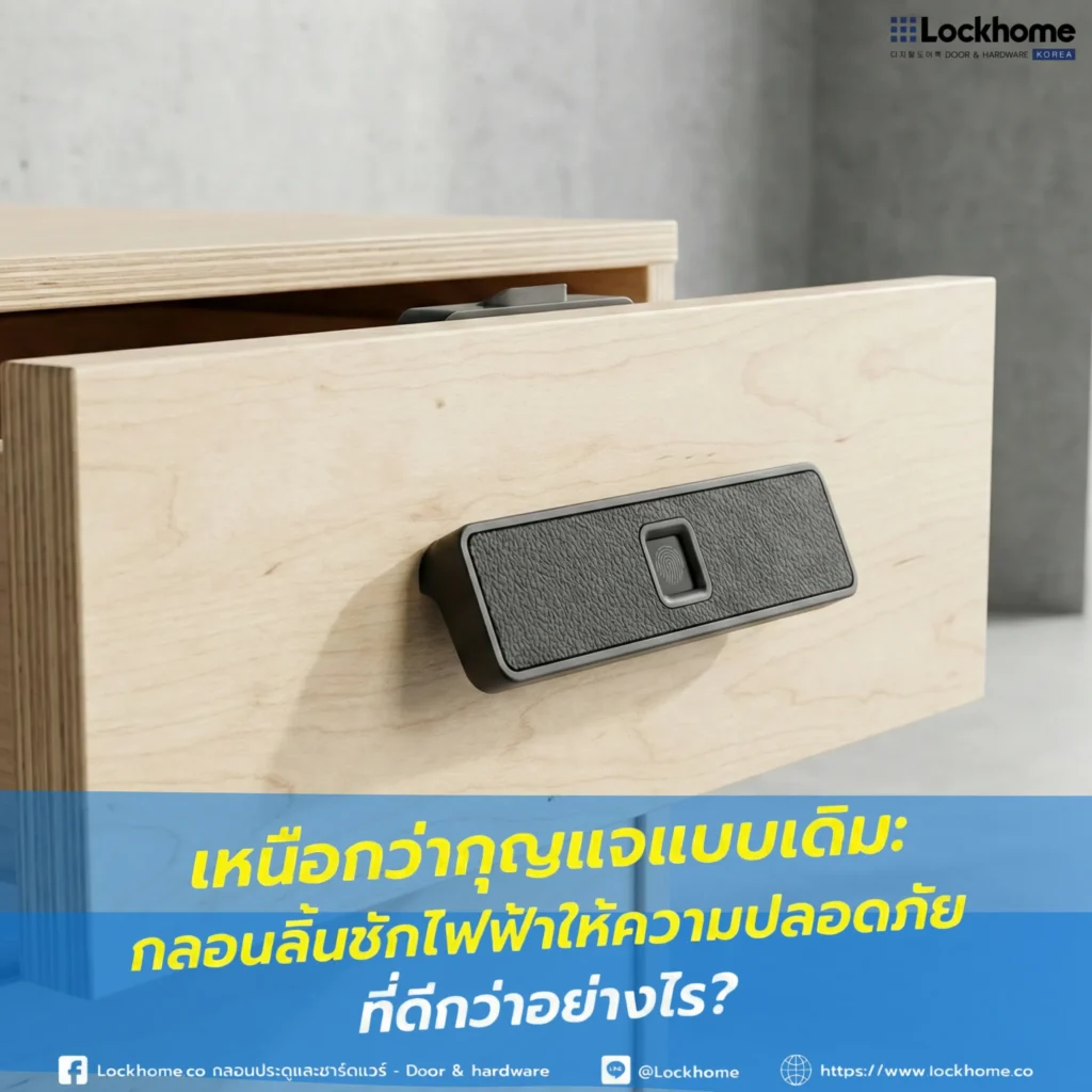 ทำไมต้องเสี่ยงกับกุญแจแบบเดิมที่งัดง่าย พบคำตอบว่า กลอนลิ้นชักไฟฟ้า จาก Lockhome ให้ความปลอดภัยเหนือกว่ากุญแจธรรมดาอย่างไร ทั้งระบบล็อกซ่อนรูป โครงสร้างสุดแกร่ง