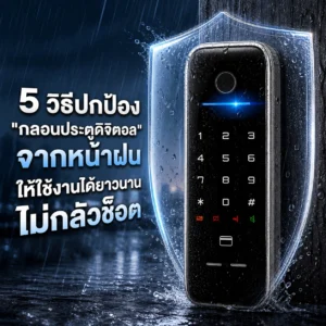 5 วิธีปกป้อง "กลอนประตูดิจิตอล" จากหน้าฝน ให้ใช้งานได้ยาวนานไม่กลัวช็อต