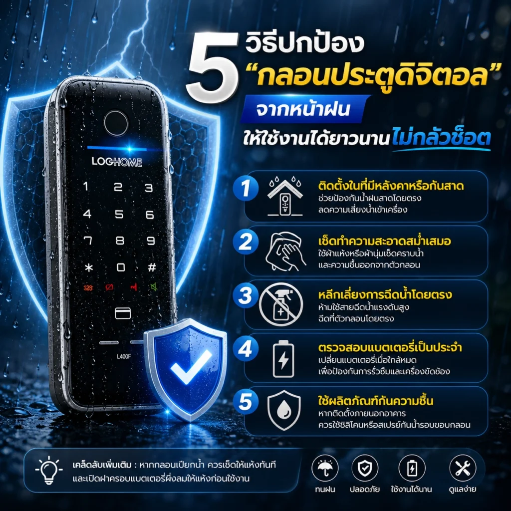 ทำความเข้าใจความเสี่ยงของหน้าฝนกับ กลอนประตูดิจิตอล