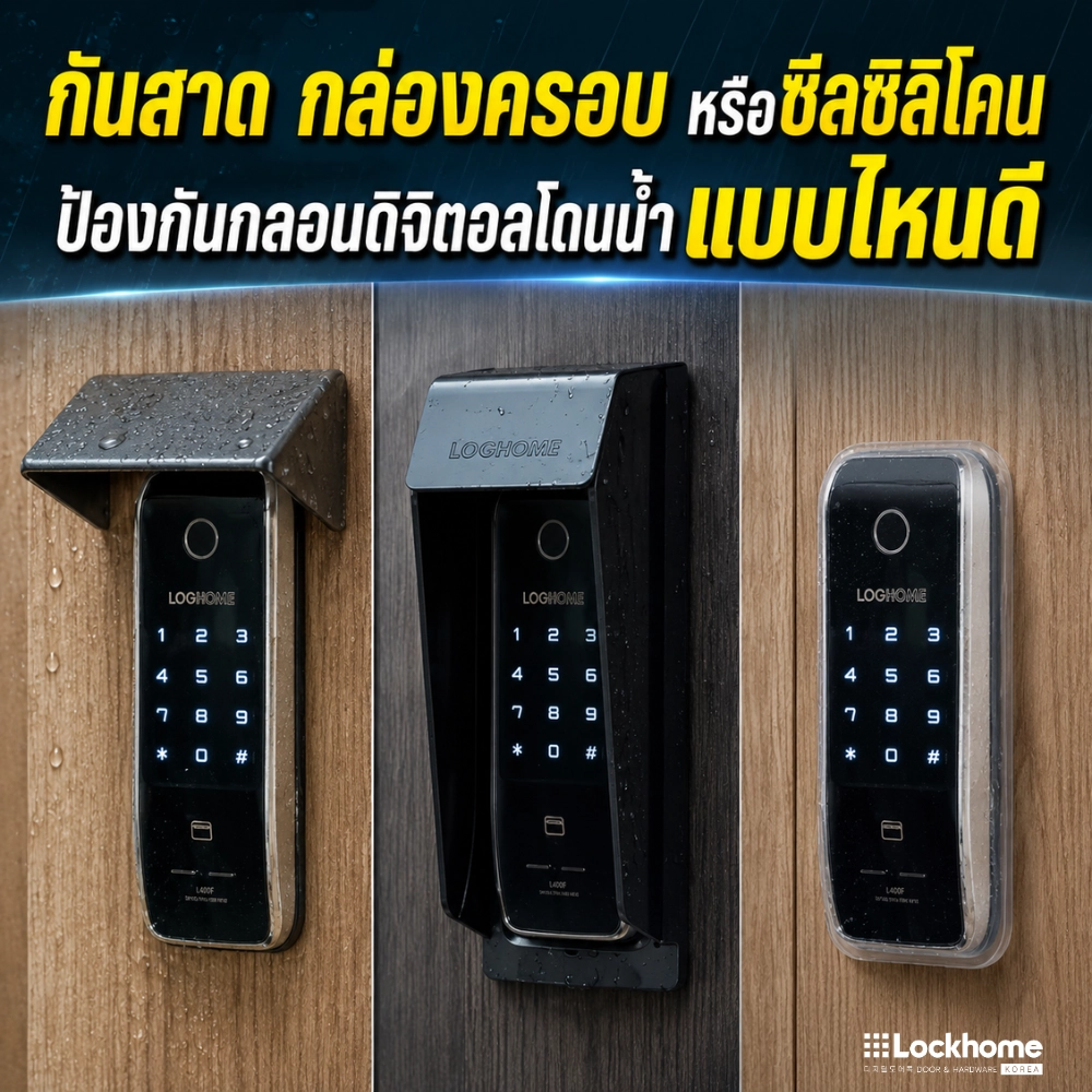 กันสาด กล่องครอบ หรือซีลซิลิโคน ป้องกันกลอนดิจิตอลโดนน้ำแบบไหนดี