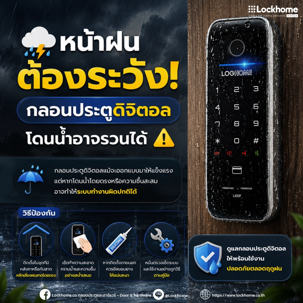 ทำไม กลอนประตูดิจิตอล ถึงอาจรวนเมื่อโดนน้ำ