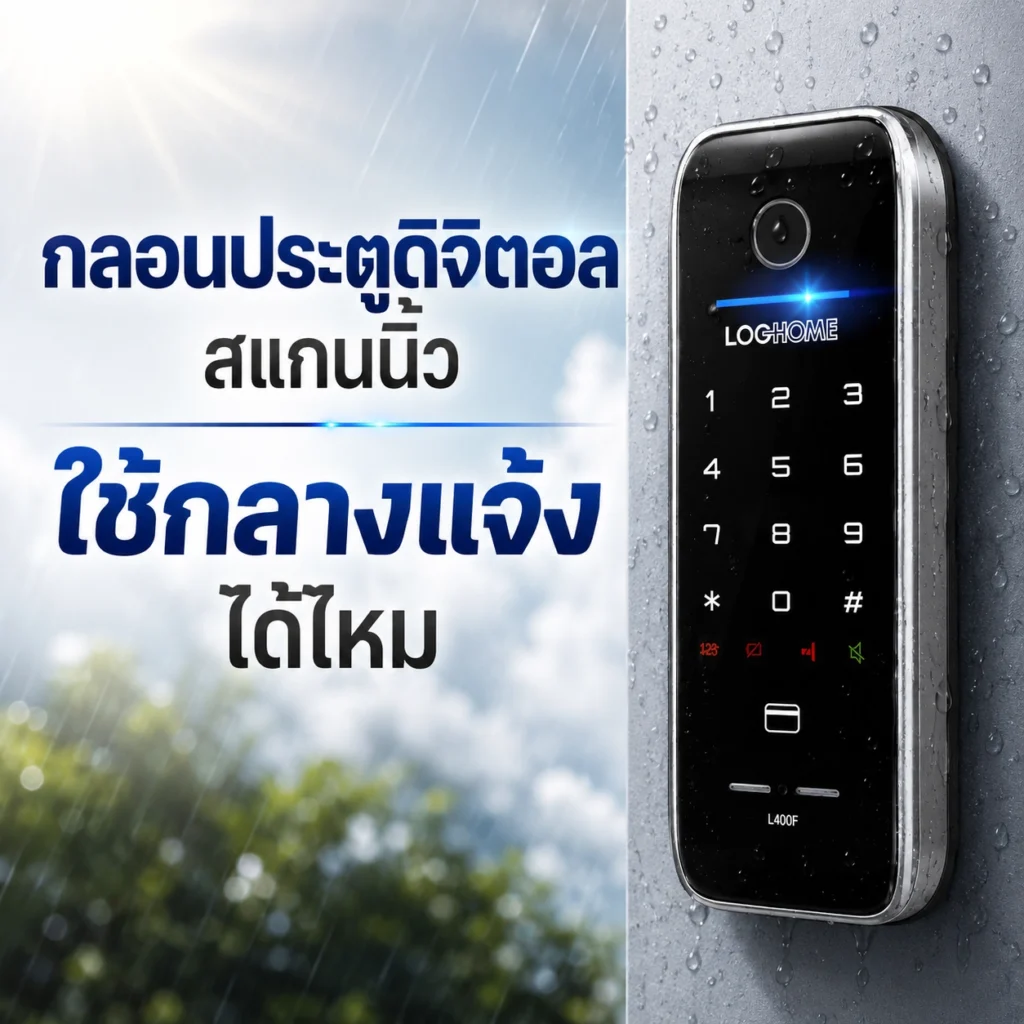 กลอนประตูดิจิตอลสแกนนิ้ว ใช้กลางแจ้งได้ไหม
