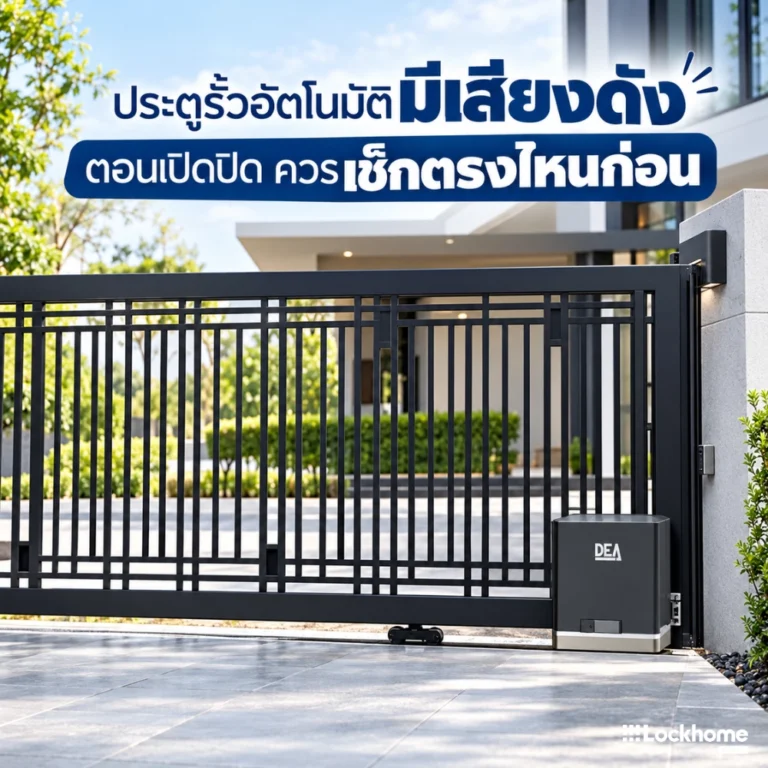 ประตูรั้วอัตโนมัติมีเสียงดังตอนเปิดปิด เกิดจากอะไร แก้ตรงไหนก่อน