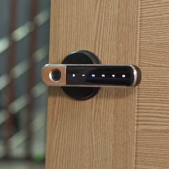 กลอนประตูดิจิตอล WoodyLock รุ่นก้านโยก